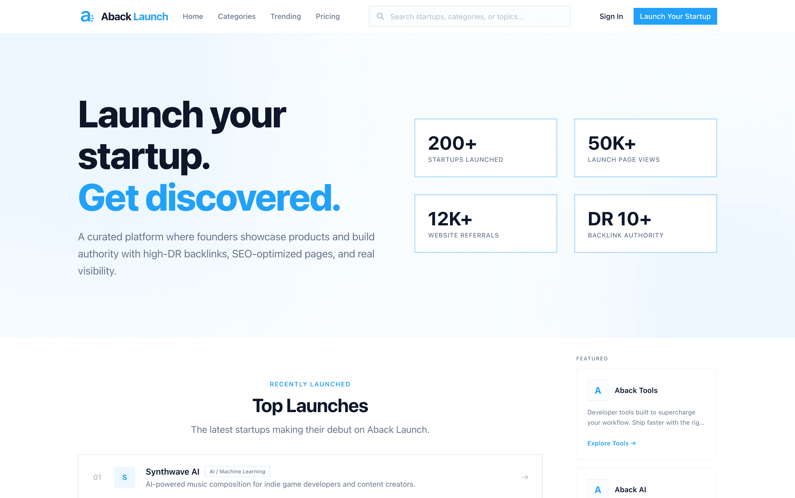 Aback Launch