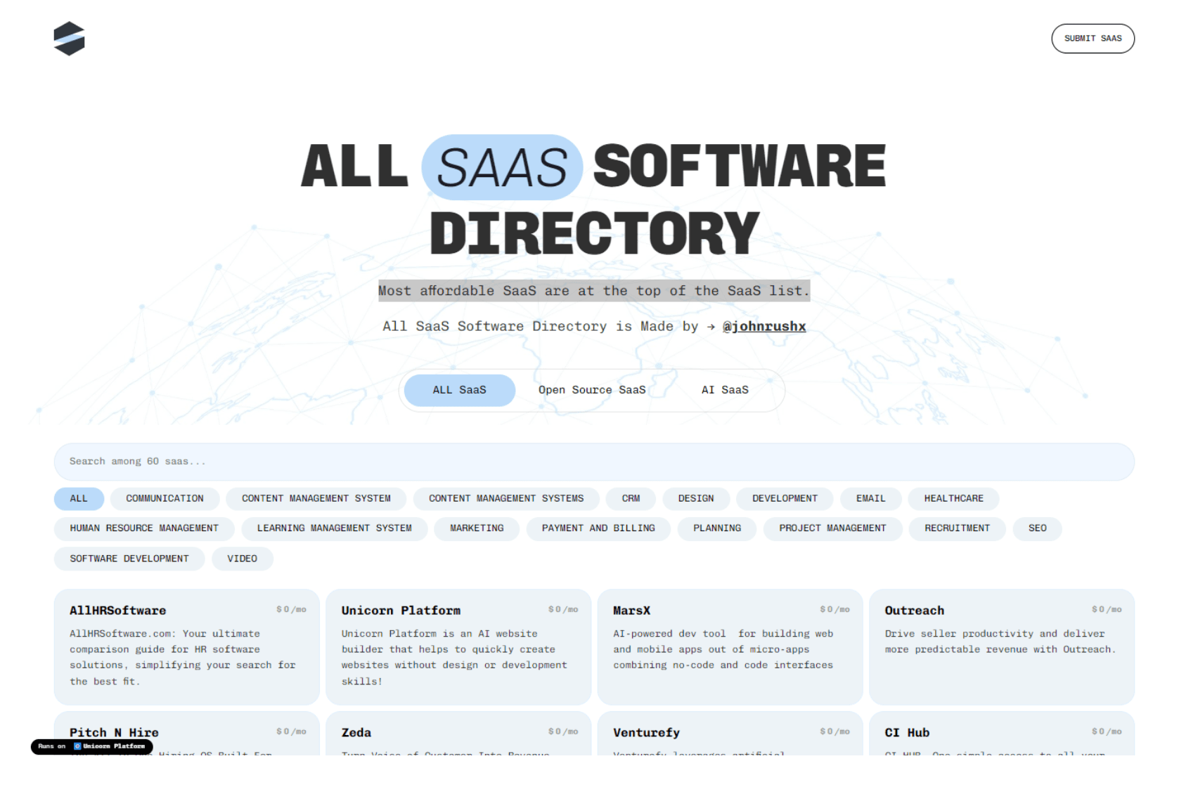 All SaaS Software