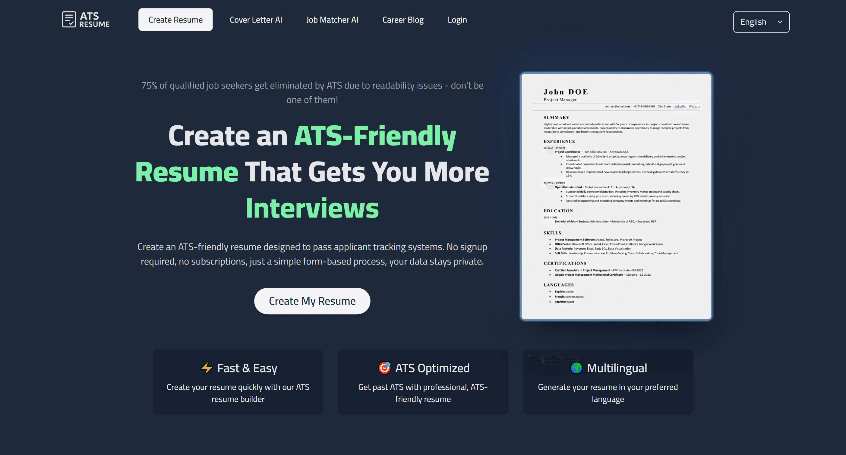 ATS Resume Builder