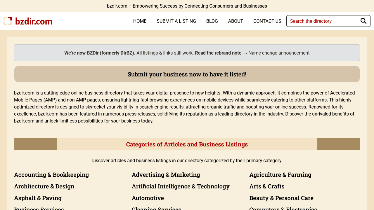 BZDir - Business Directory
