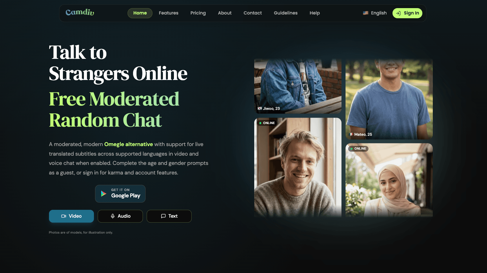 CamDiv - best anonymous video chat