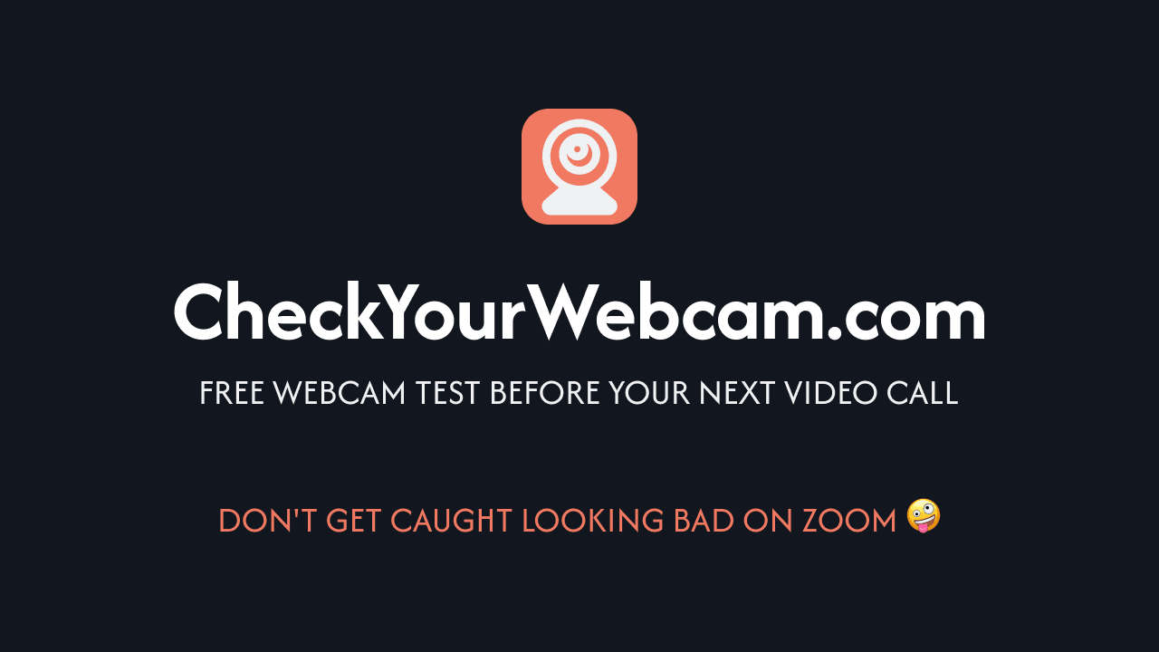 CheckYourWebcam.com - Free Webcam Test Tool