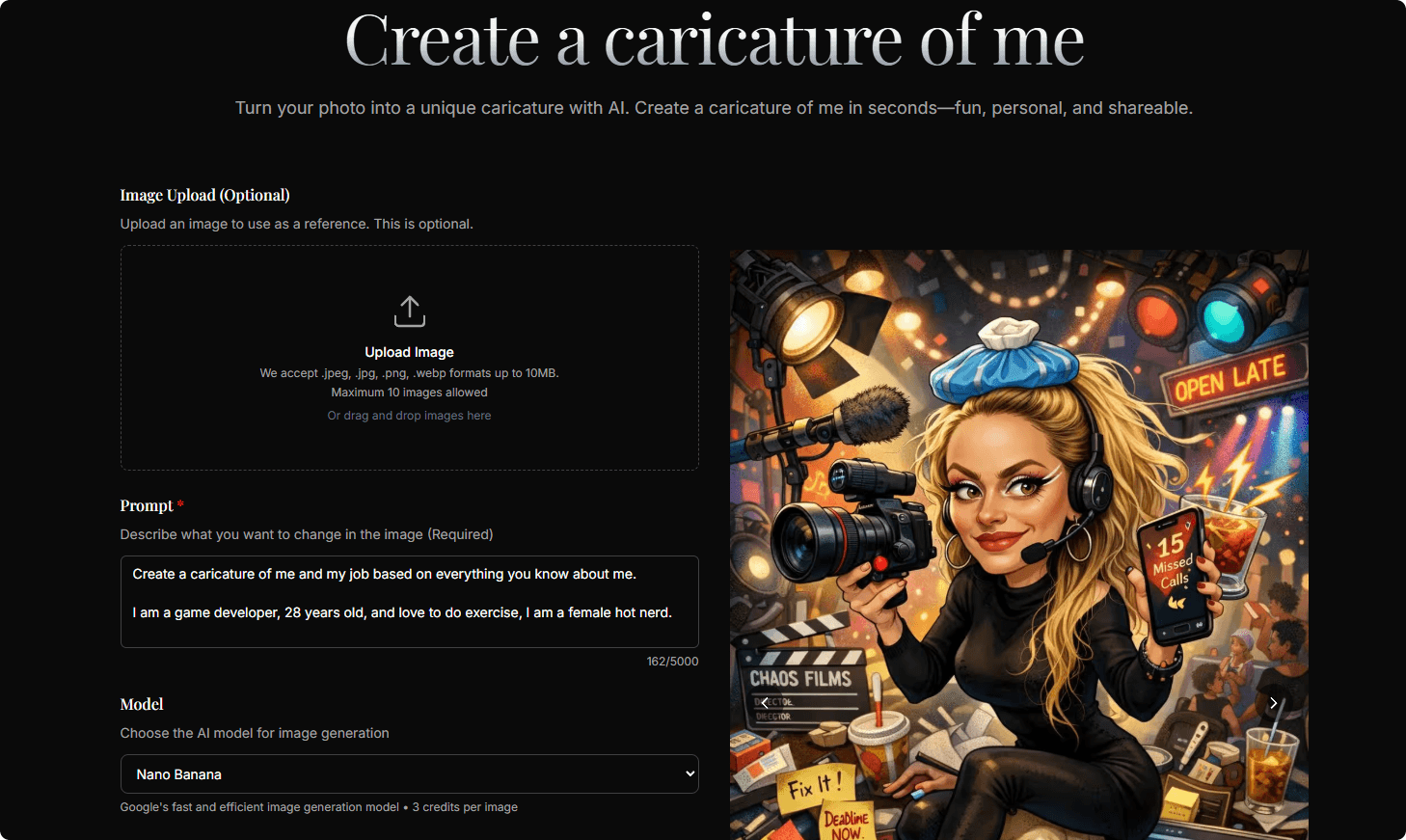 Create a Caricature of Me - Create a Caricature of Me