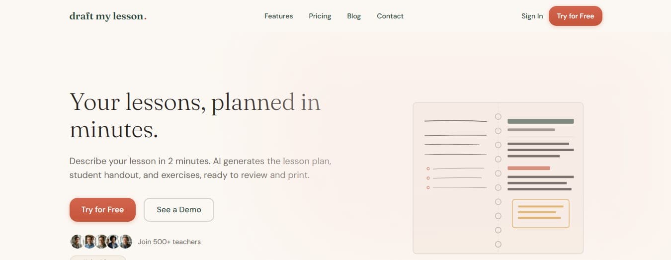 Draft My Lesson