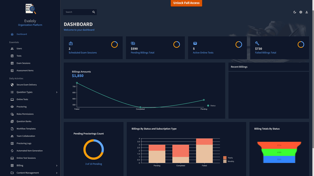 Evaloly - Assessment management platform