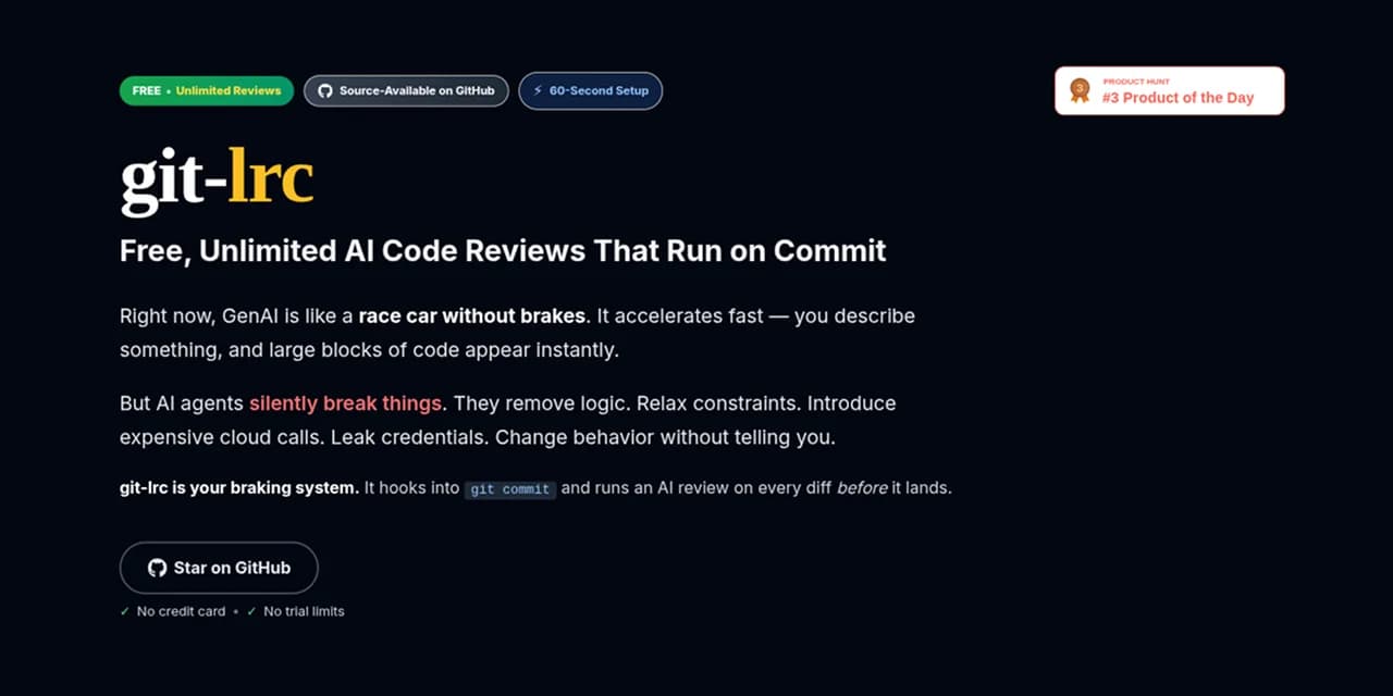 git-lrc - AI Reviews That Run on Commit