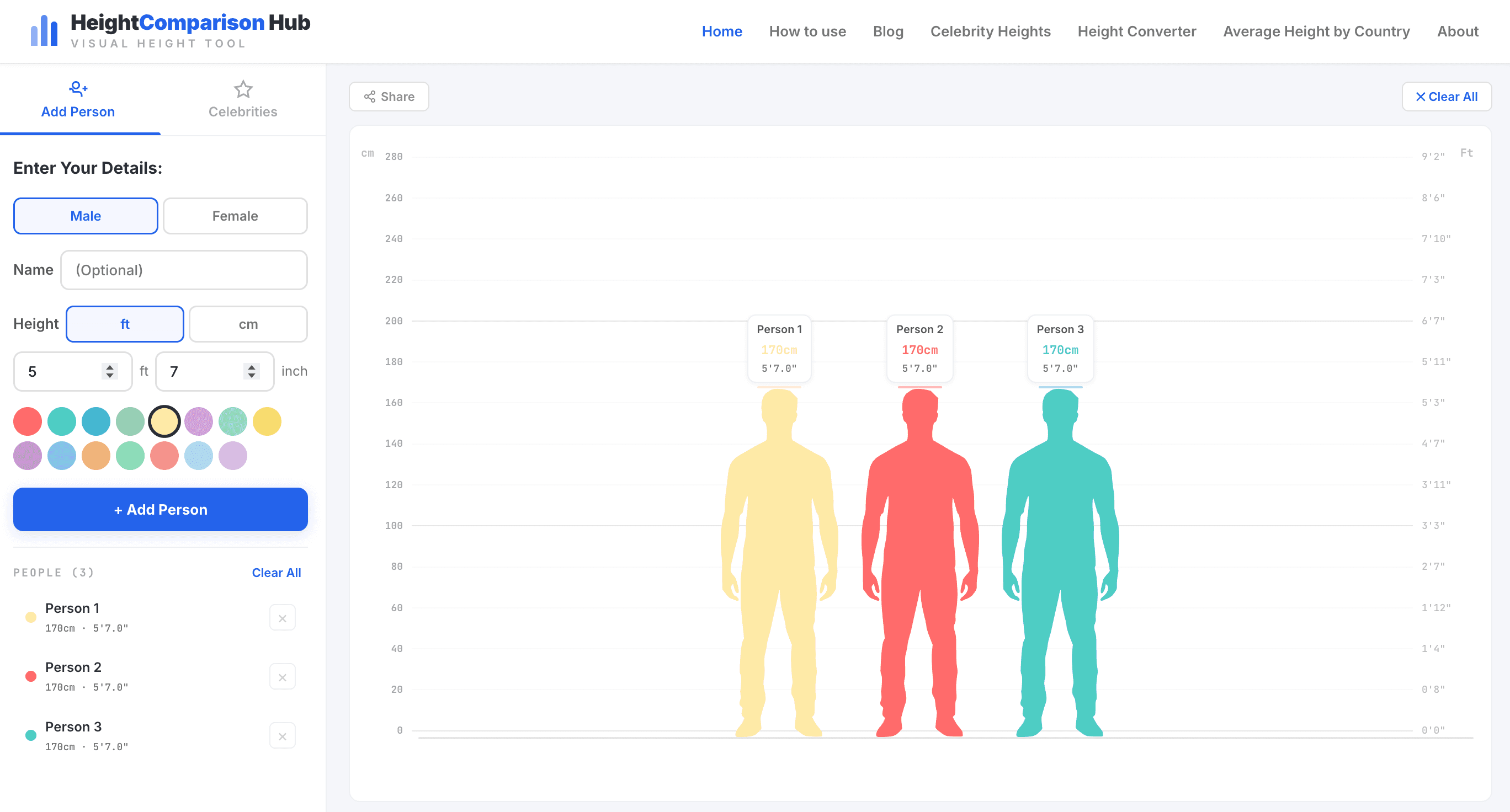 HeightComparison Hub