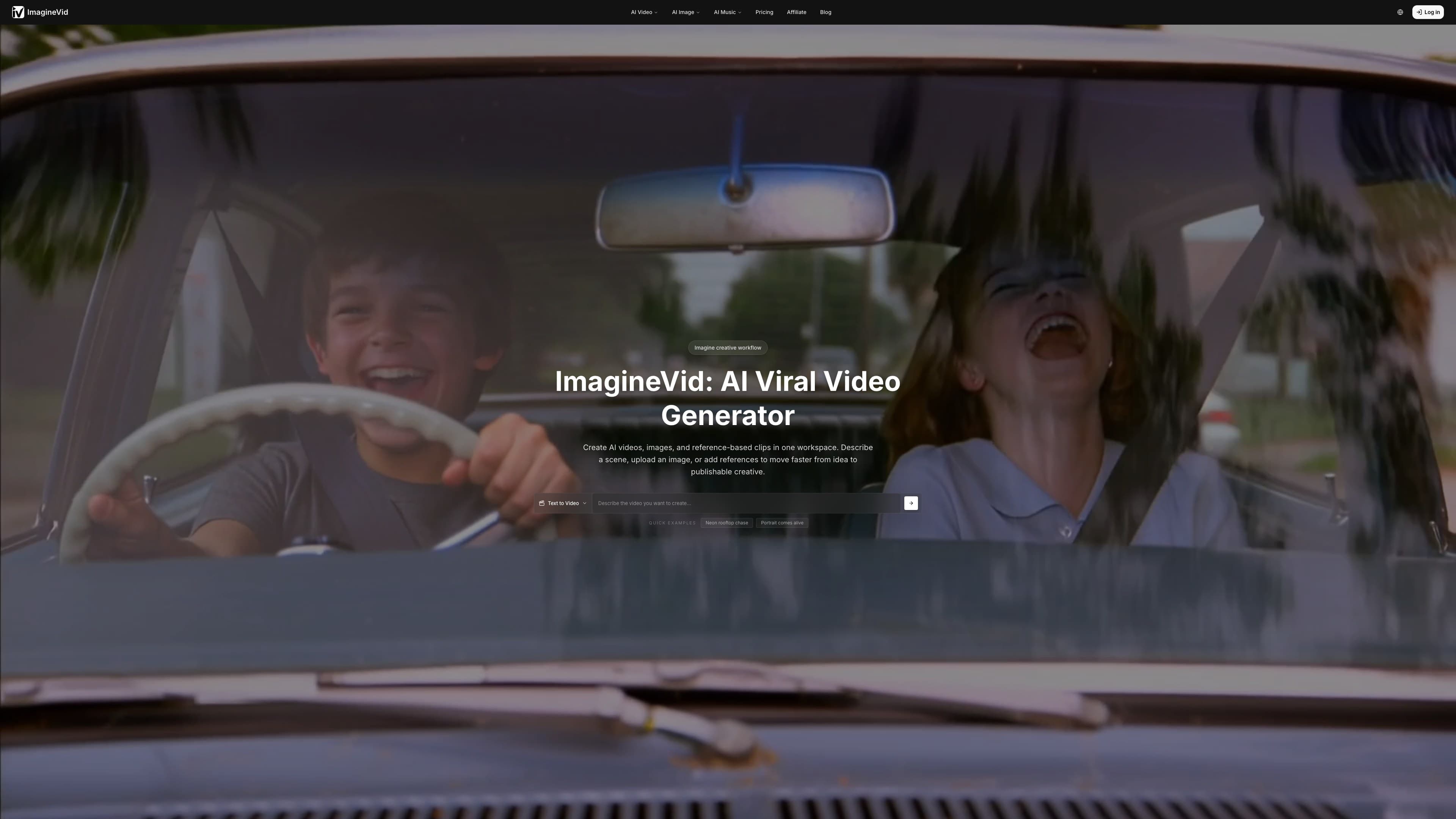 ImagineVid AI Video Generator