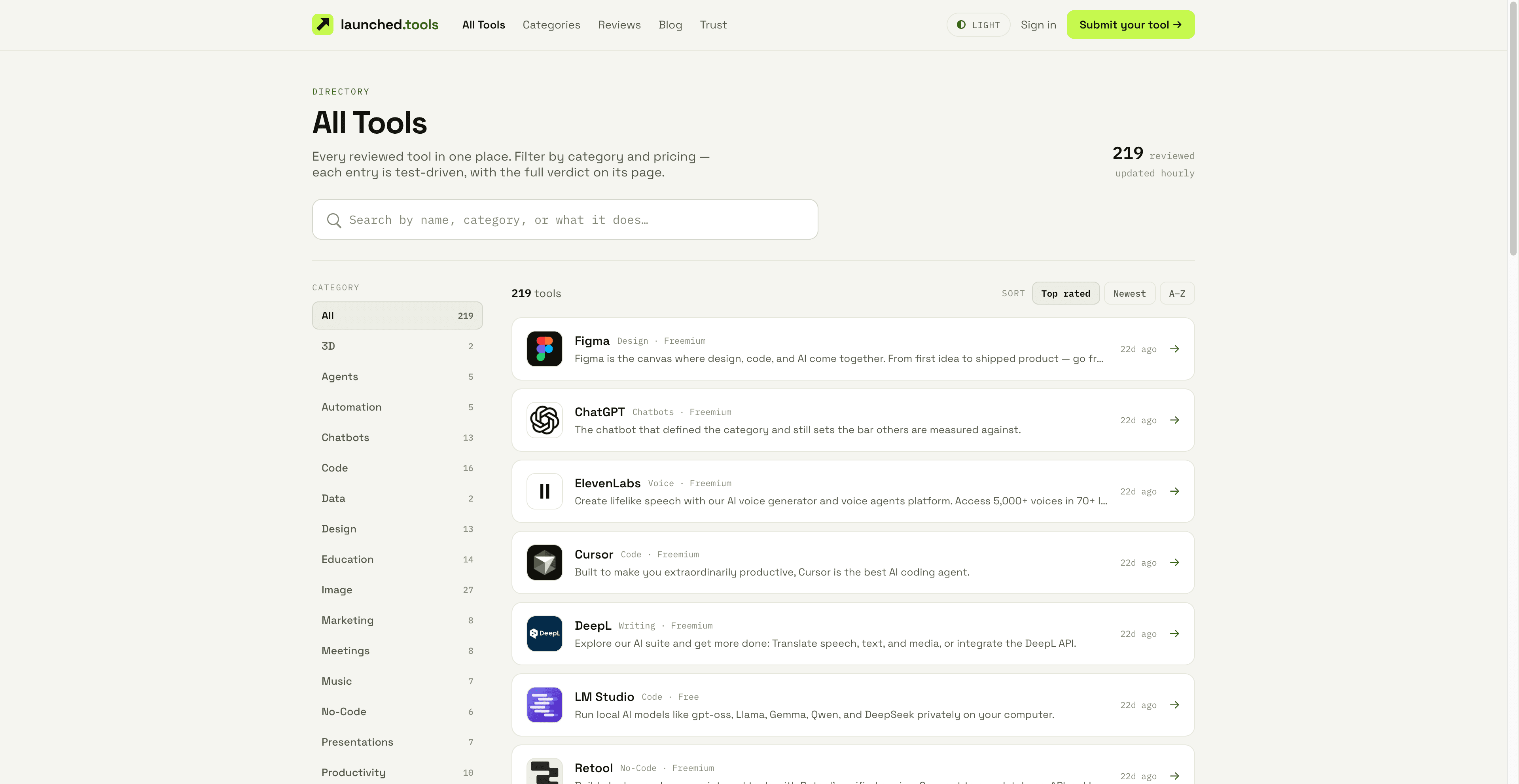 Launched Tools