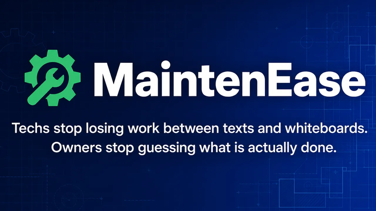 MaintenEase - Track maintenance work and pre