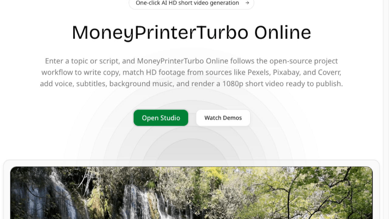 MoneyPrinterTurbo Online