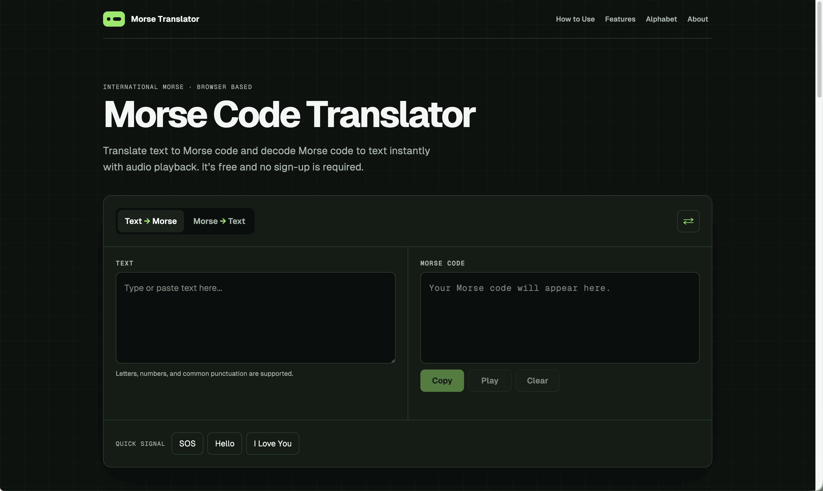 Morse Code Translator