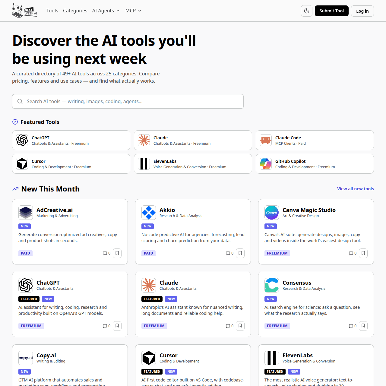 NextWeekAI — Discover the Best AI Tools - NextWeek AI Directory
