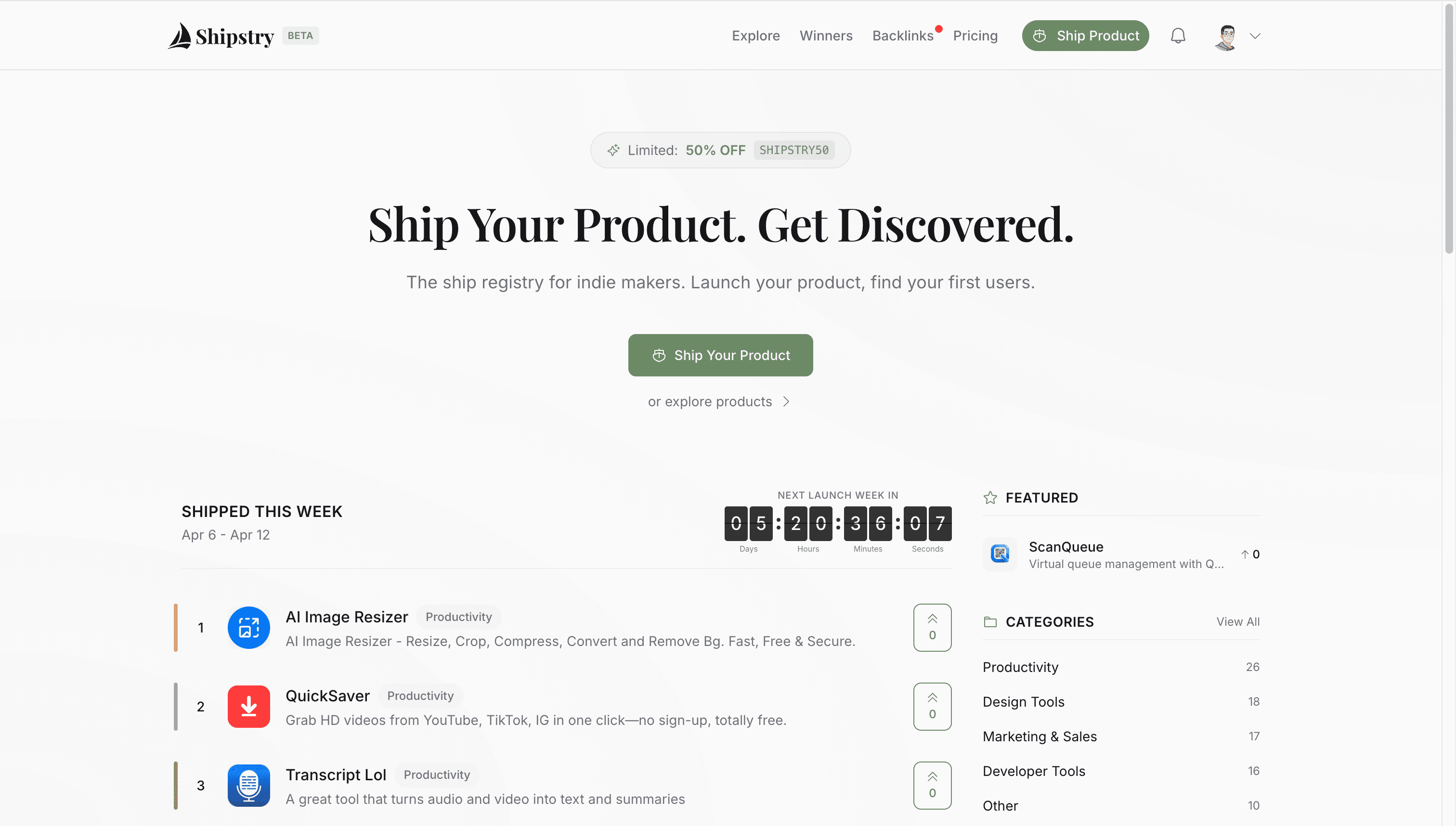 Shipstry - The Ship Registry for Makers