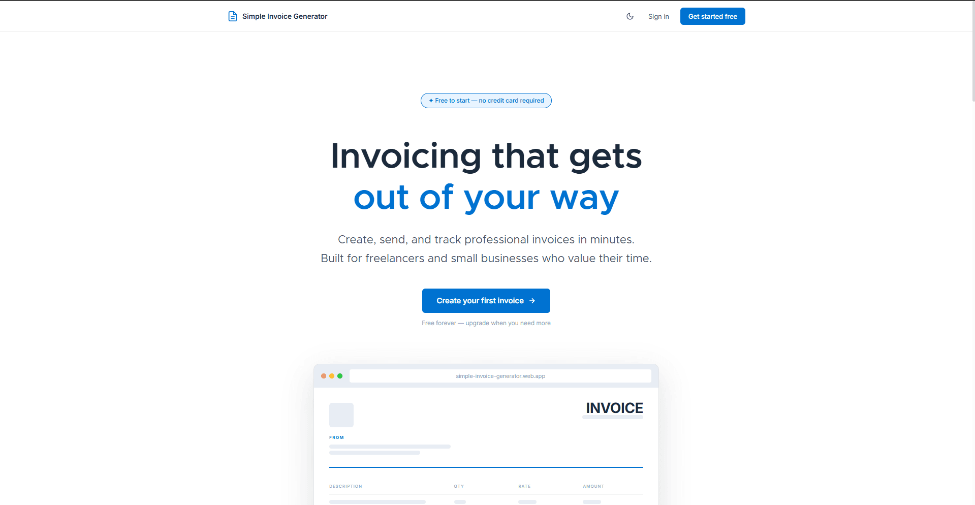Simple Invoice Generator