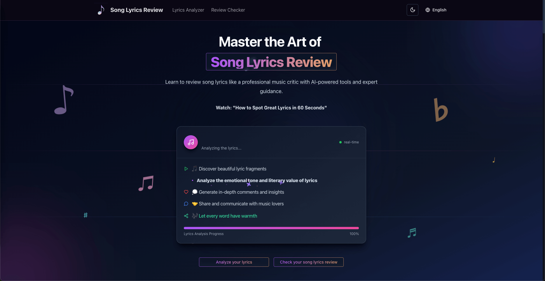 song lyrics review.