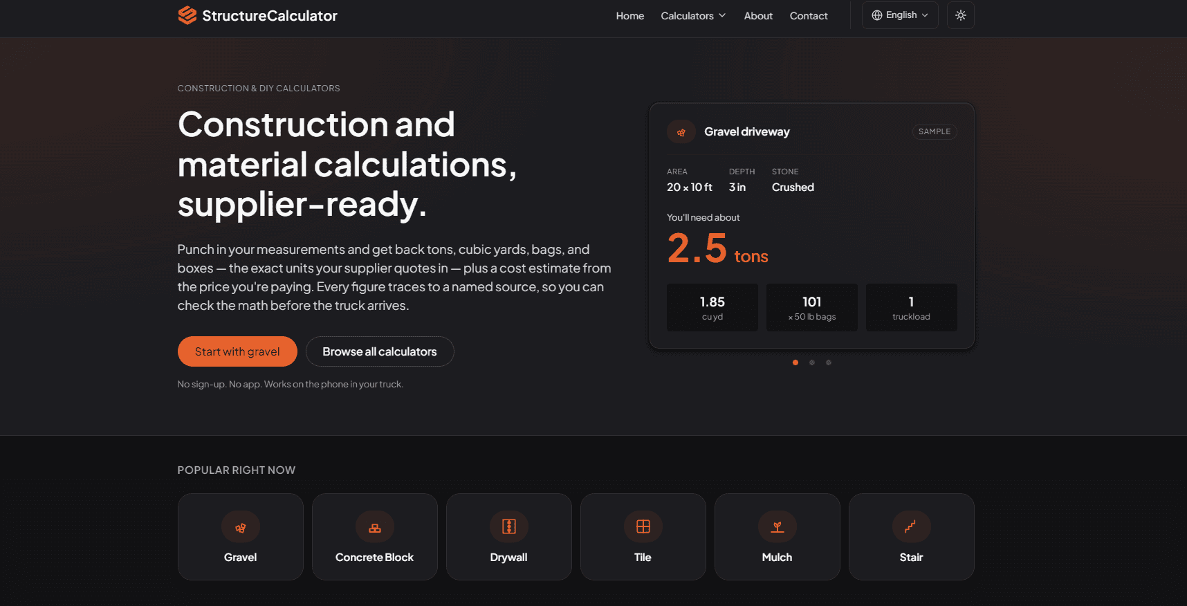 Structure Calculator
