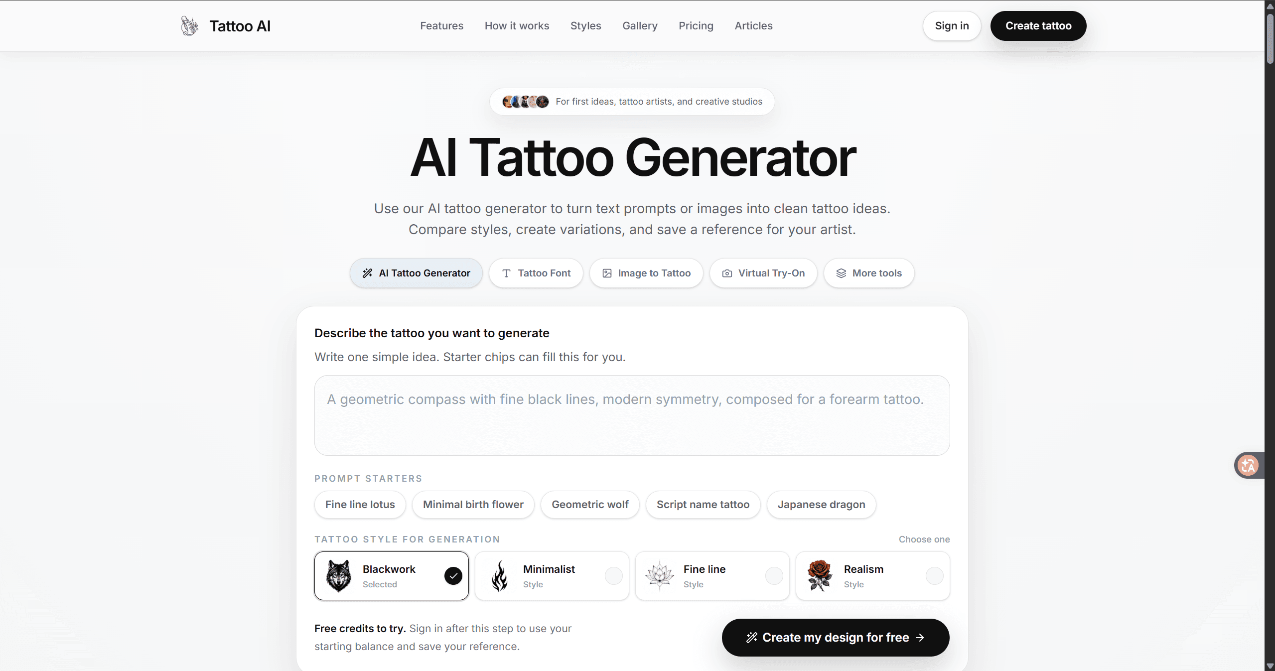 Tattoo AI