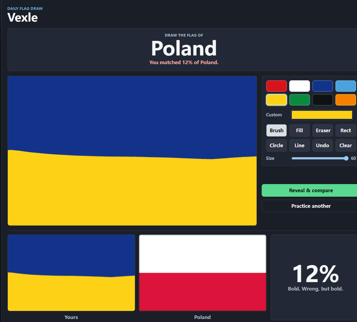 vexle - Draw the flag from memory