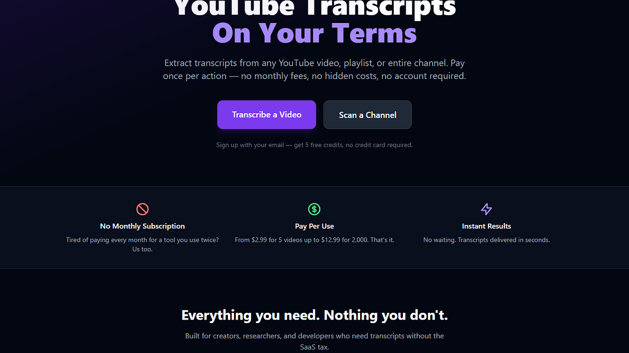 YtBulkTranscript App