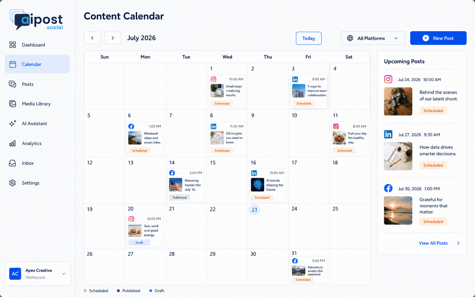 AIPost.Social - Autopilot of Content