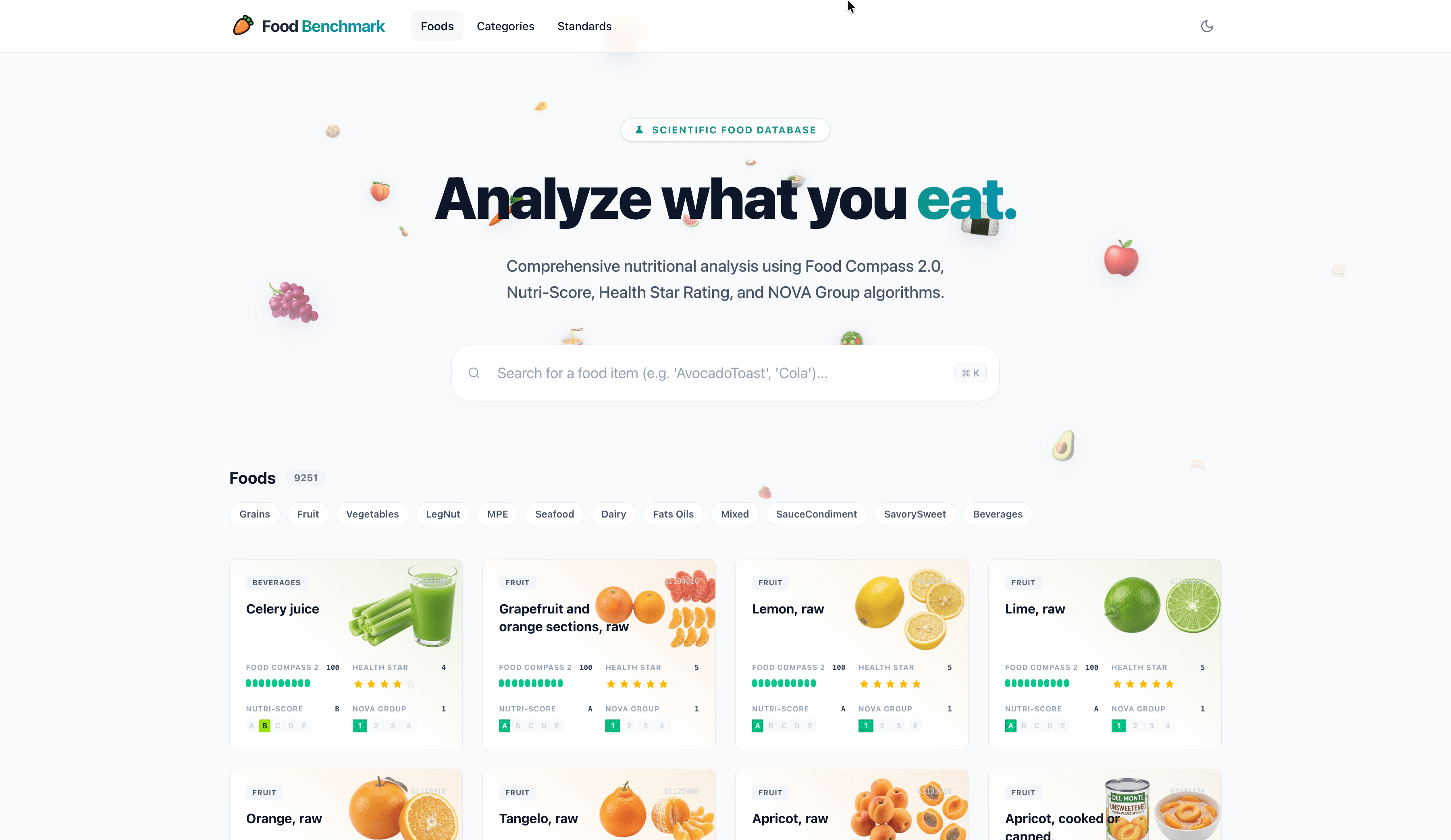 Food Benchmark - Analyze what you eat