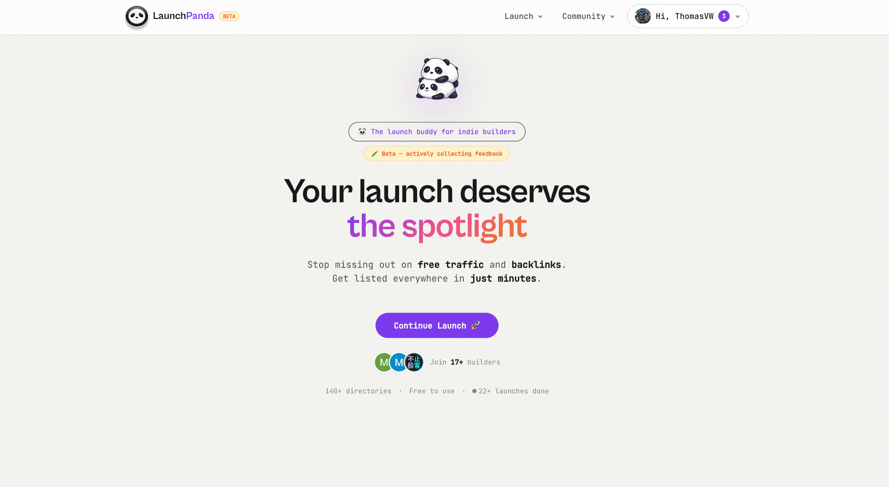 Launch Panda - Launching for indie builders