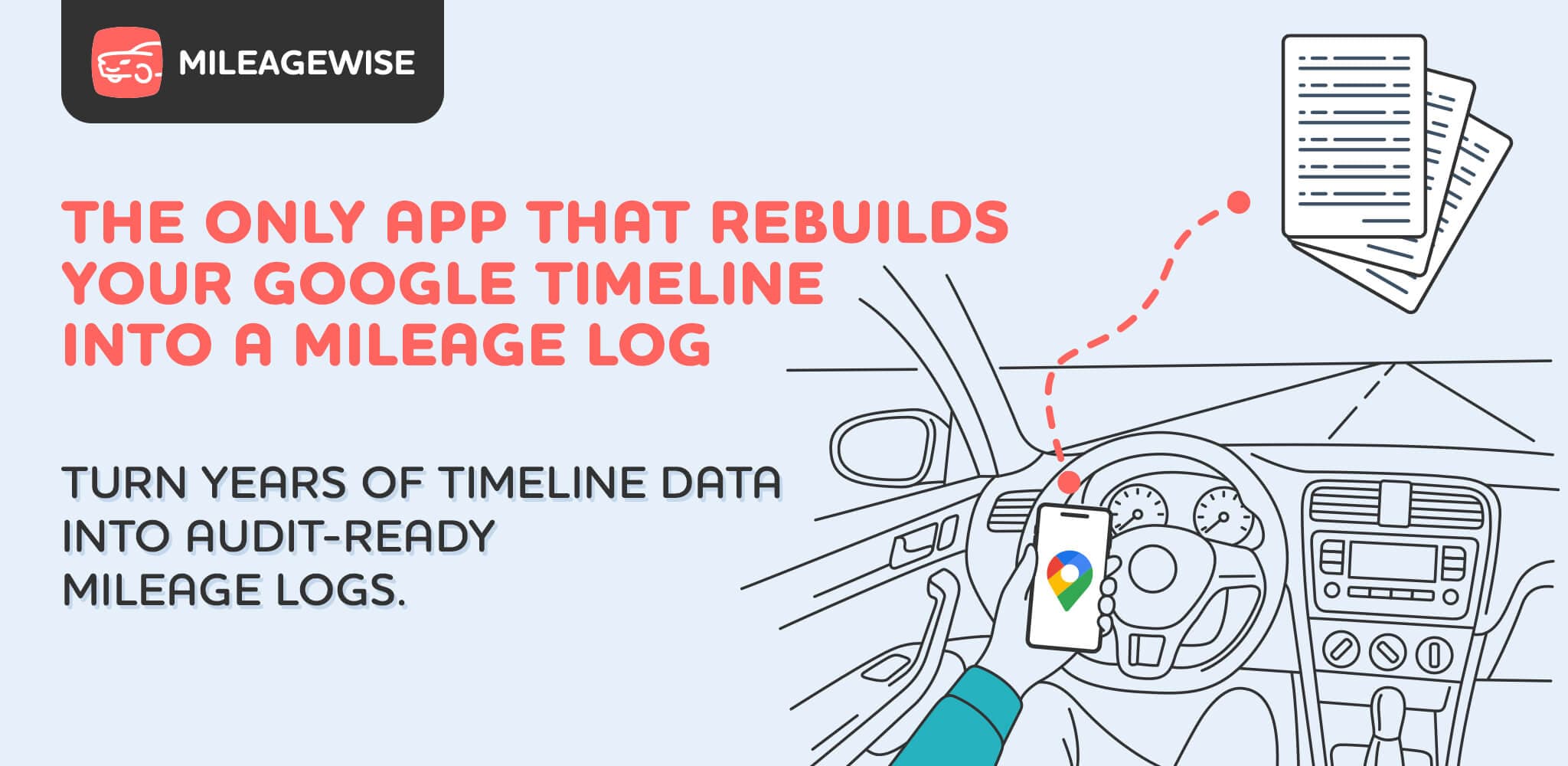 Mileage Log from Google Maps App - Drives into IRS-compliant Logs