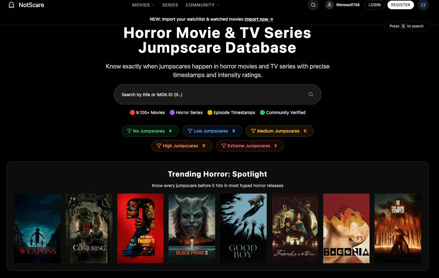 notscare.me - Horror Jumpscare Database