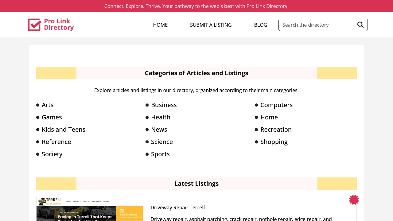 Pro Link Directory - Curated Web Directory