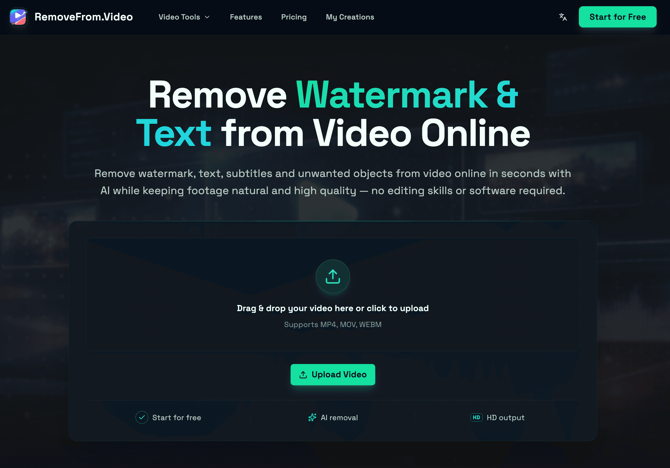 RemoveFrom.Video - Remove text from Video