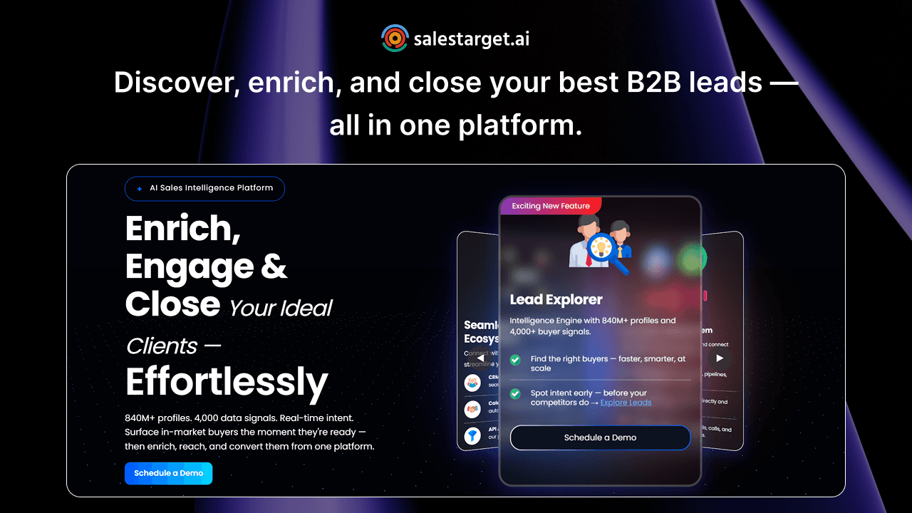 SalesTarget AI - AI sales intelligence platform