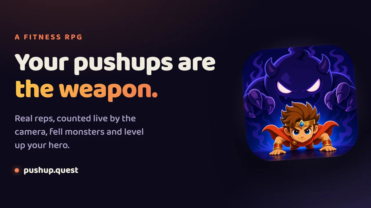 Pushup RPG: Fitness Quest - A fitness RPG where real pushups and squats counted by your phone camera fell monsters and level up your hero.