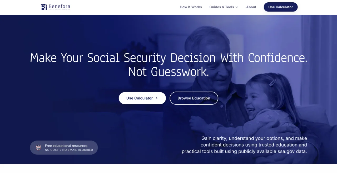 Benefora - Research-backed Social Security guidance to help you understand claiming strategies and make confident retirement decisions.