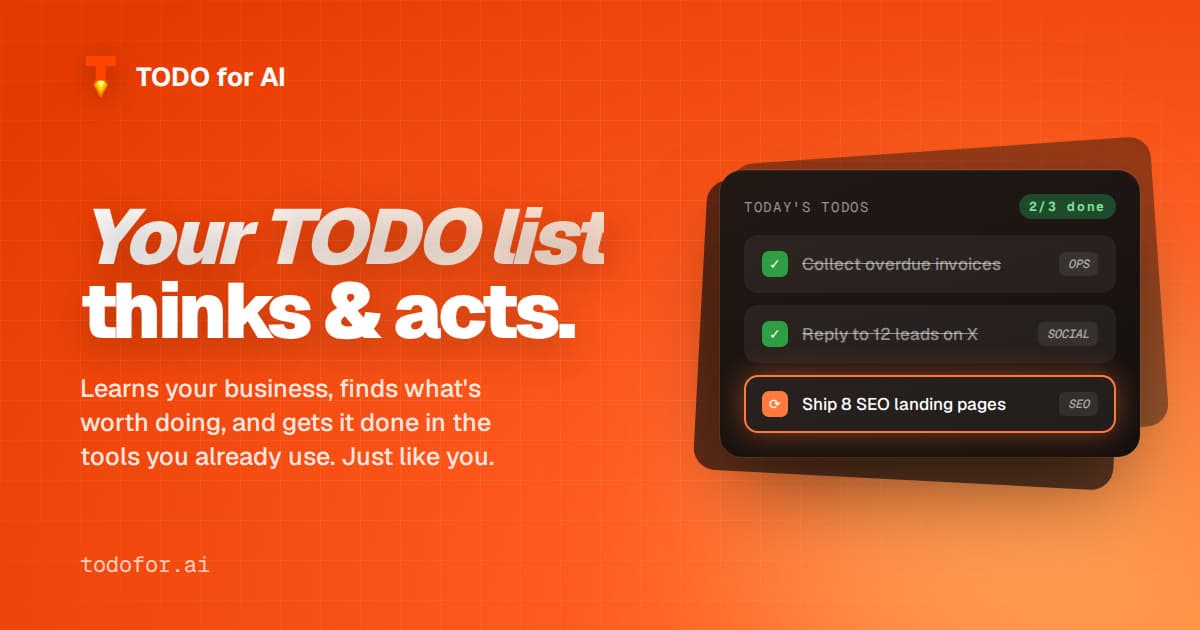 TODO for AI - TODO list that Thinks & Acts