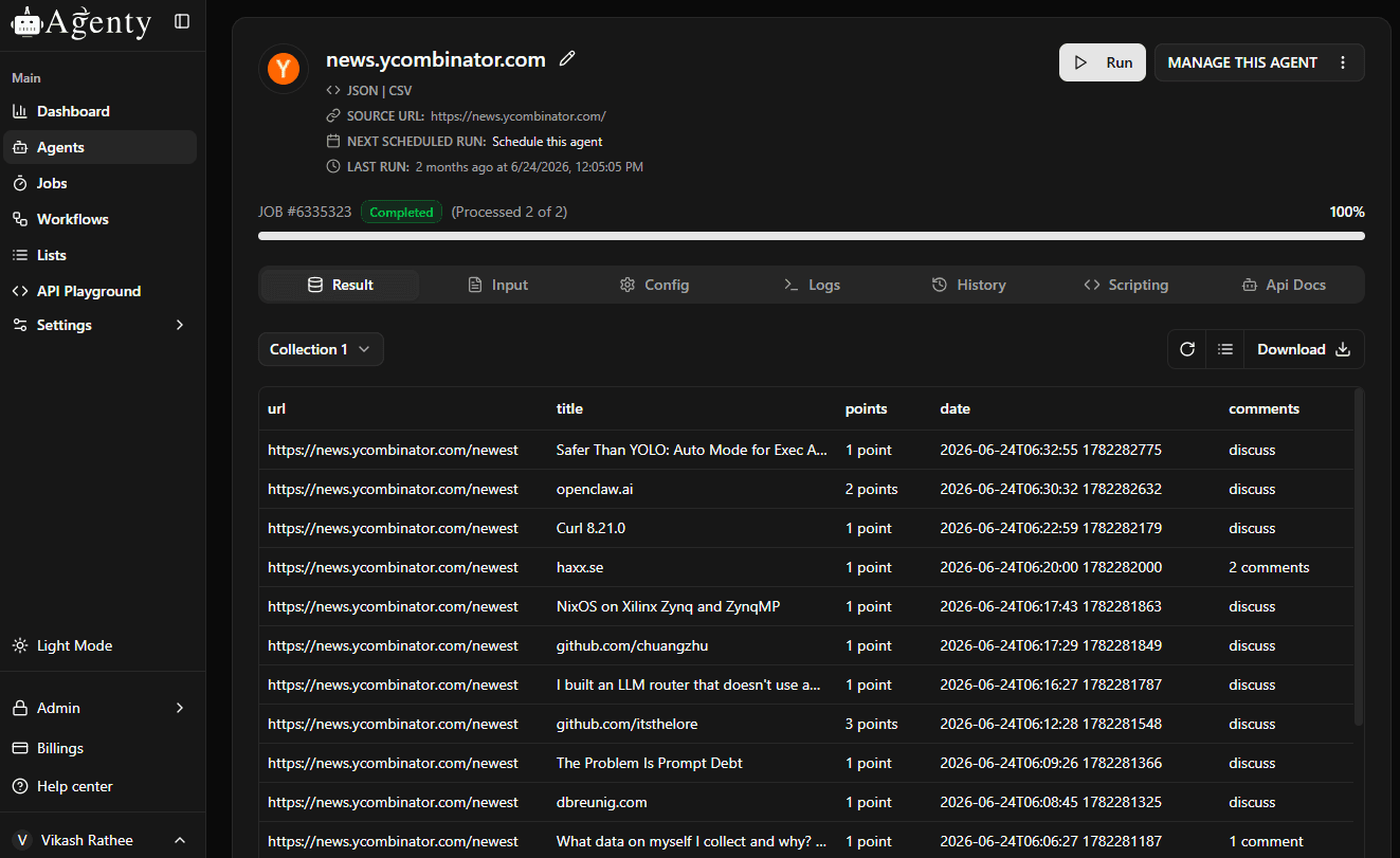 Agenty - AI-Powered Web Data Collection, Automated at Scale.
