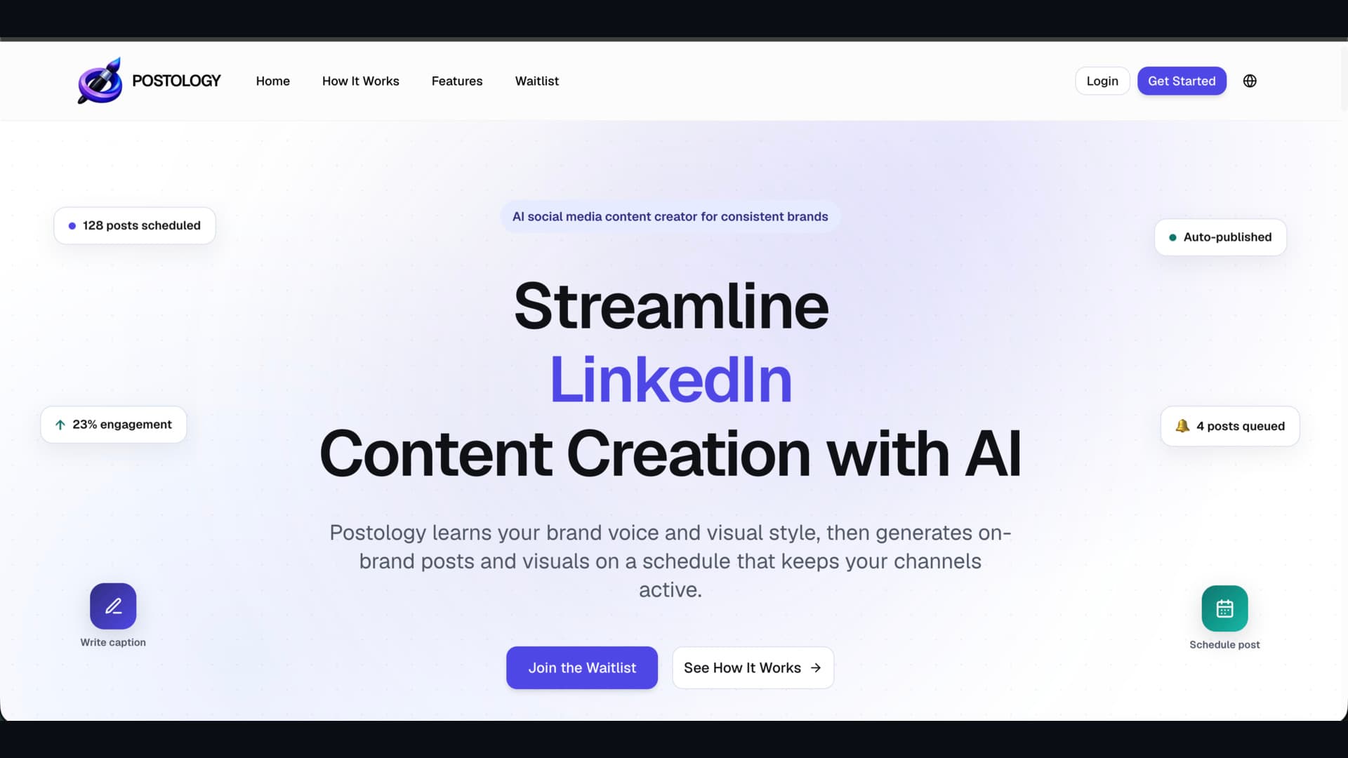 Postology - AI Social Media Content Planner for Consistent Brands