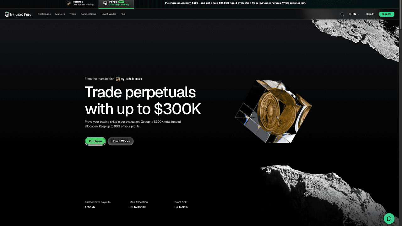 MyFundedPerps - Trade Perpetuals Risk-Free Up