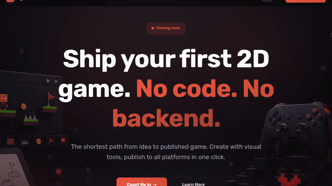 Egmatic - Ship 2D games without code — or a backend