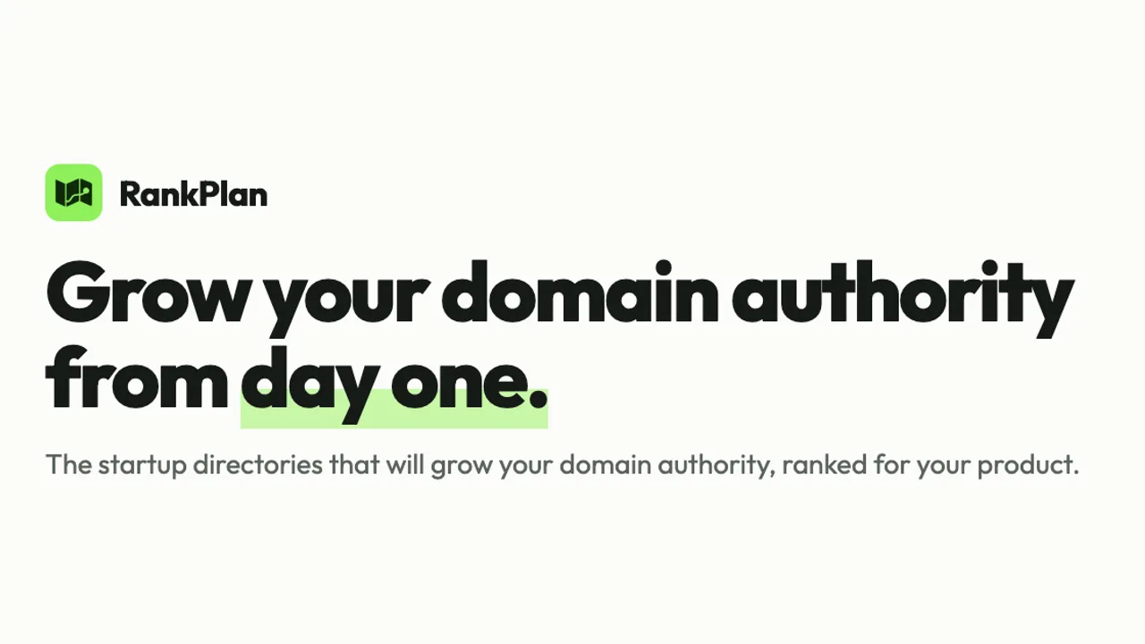 RankPlan - Get ranked in the directories that will grow your domain authority, identified and prioritized for your product.