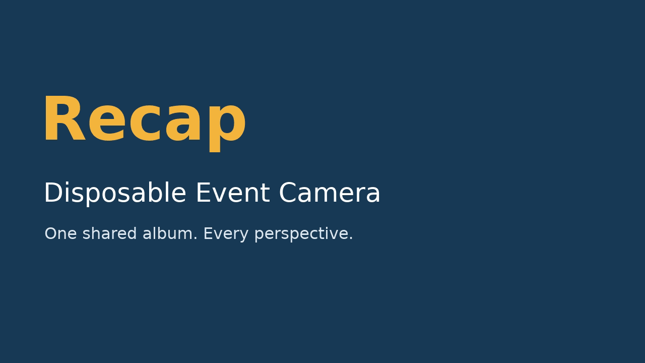 Recap - Disposable Event Camera