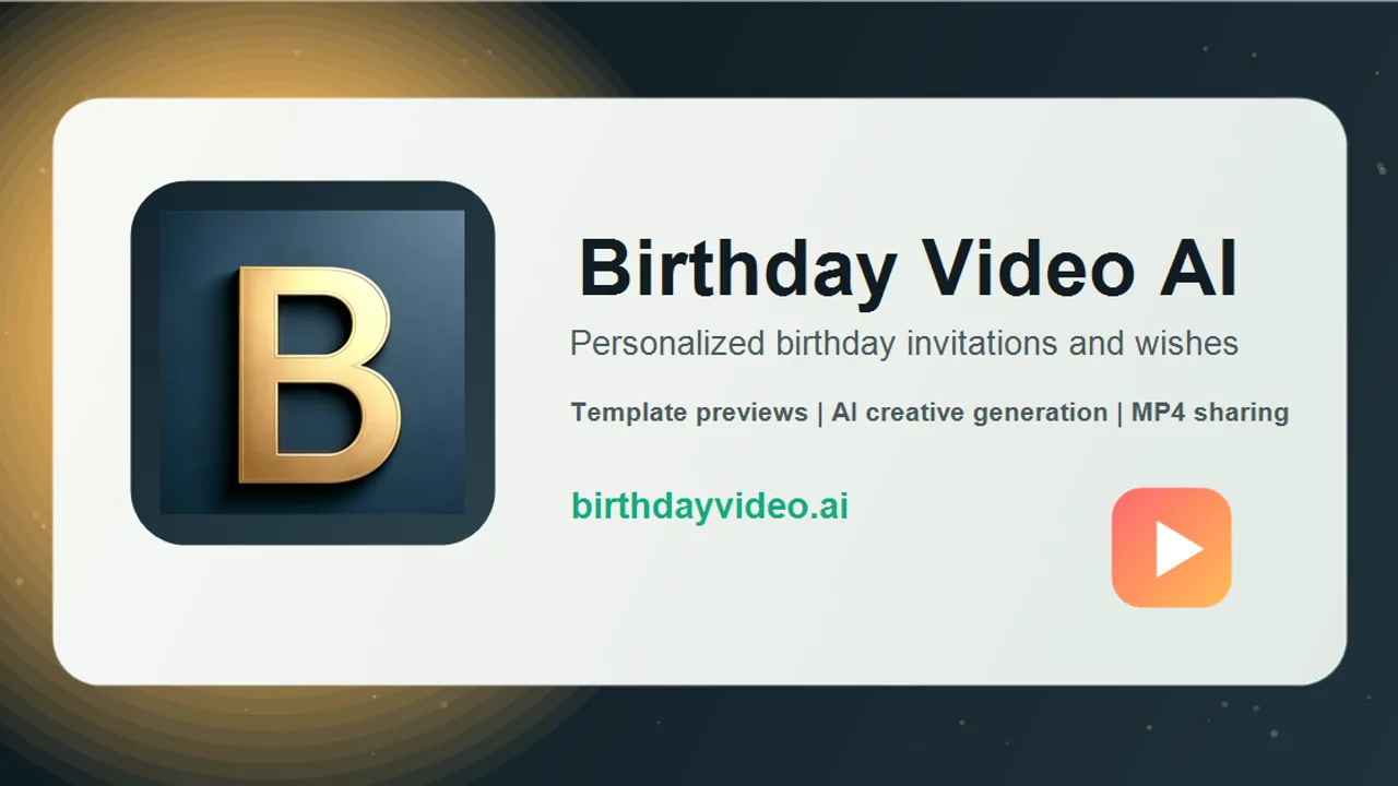 Birthday Video AI - Create personalized birthday wish and invitation videos from templates and AI prompts, then download and share as MP4s.