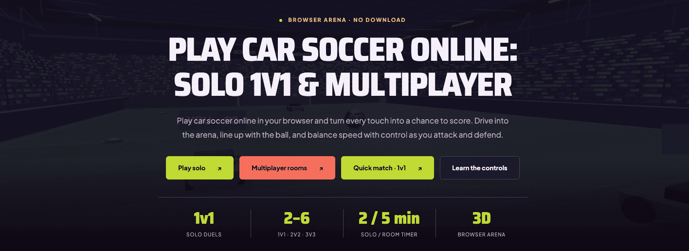 car soccer - Play car soccer online in your browser and turn every touch into a chance to score.