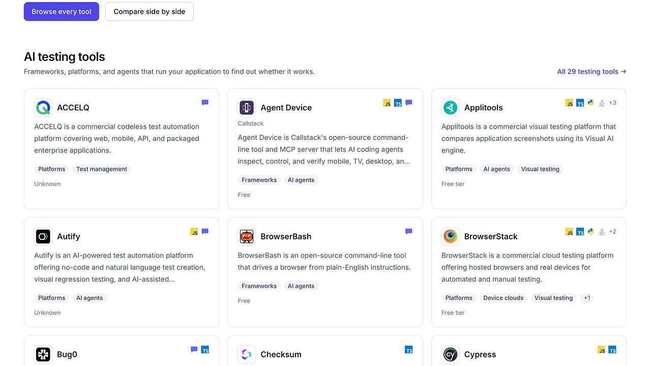 AI Testing Tools - Verified AI testing tools,