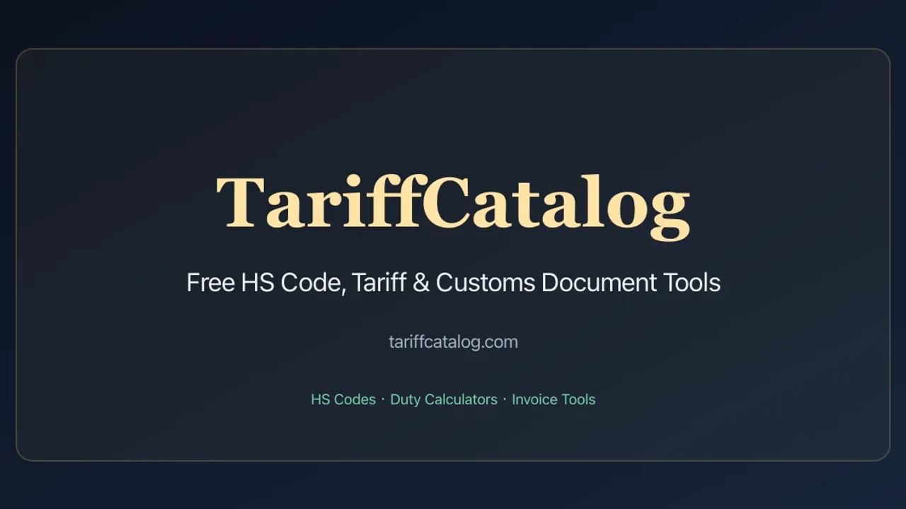 TariffCatalog - Resolve current or historical U.S. tariff treatment, track tariff changes, and prepare customs documents from one workflow.