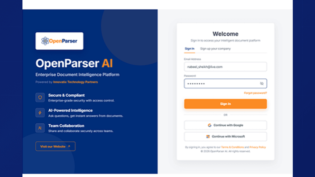 OpenParser AI - AI-Powered Document