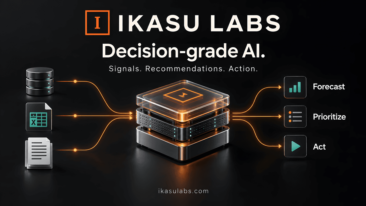 Ikasu Labs - AI-powered forecasts, copilots, and decision workflows for enterprise operations.