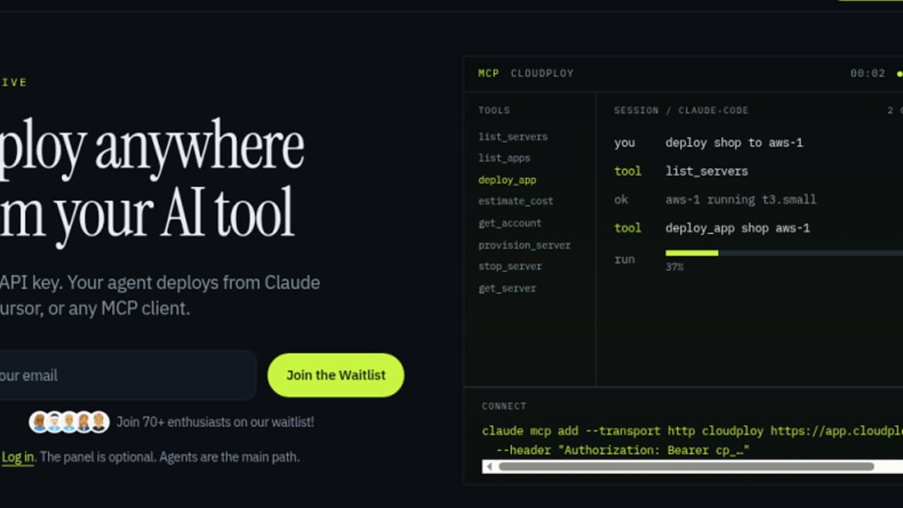 CloudPloy - Deploy anywhere from your AI tool.