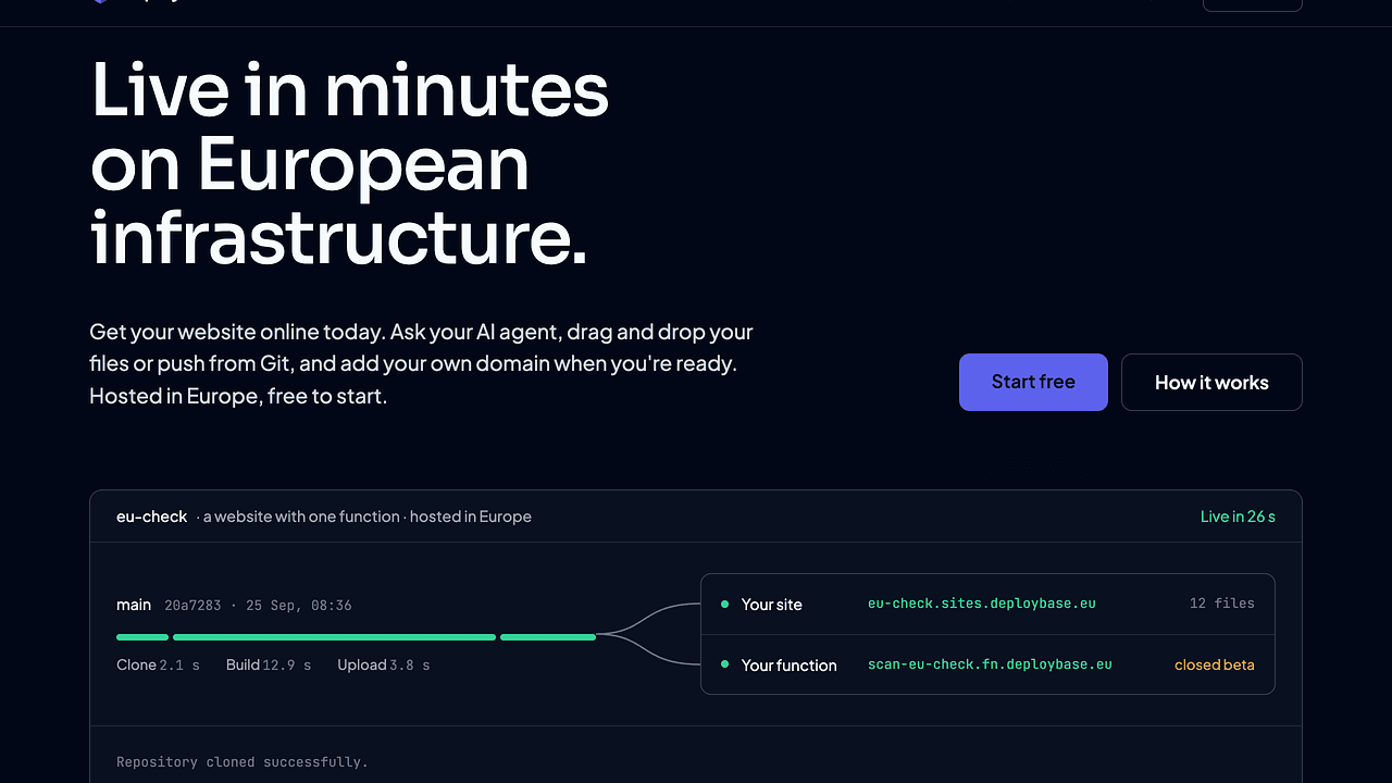 DeployBase EU - Europe's all-in-one launch