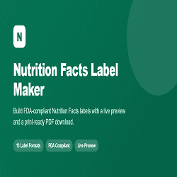 Nutrition Facts Label Maker